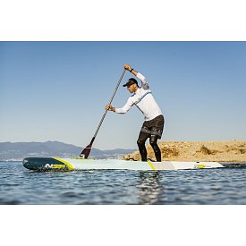 Tričko pánské PADDLEBOARDING WHITE lycra dlouhý rukáv