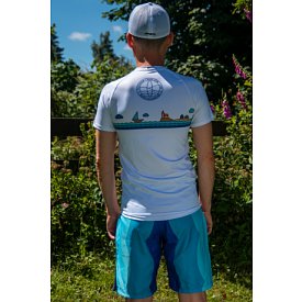 Tričko pánské PADDLEBOARDING WHITE lycra dlouhý rukáv