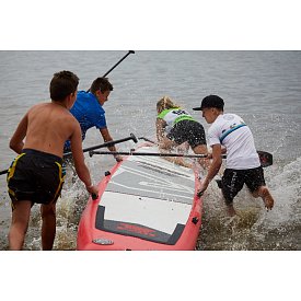 Tričko pánské PADDLEBOARDING WHITE lycra krátký rukáv