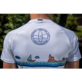 Tričko pánské PADDLEBOARDING WHITE lycra krátký rukáv