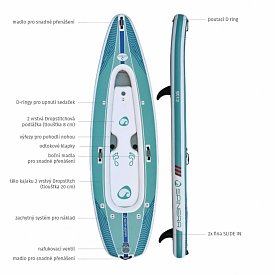 SPINERA SUPKAYAK SK12, 12'0 - dvojmístný nafukovací paddleboard i kajak