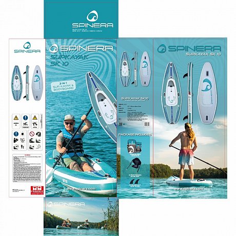 SPINERA SUPKAYAK SK10, 10'0 - nafukovací paddleboard i kajak