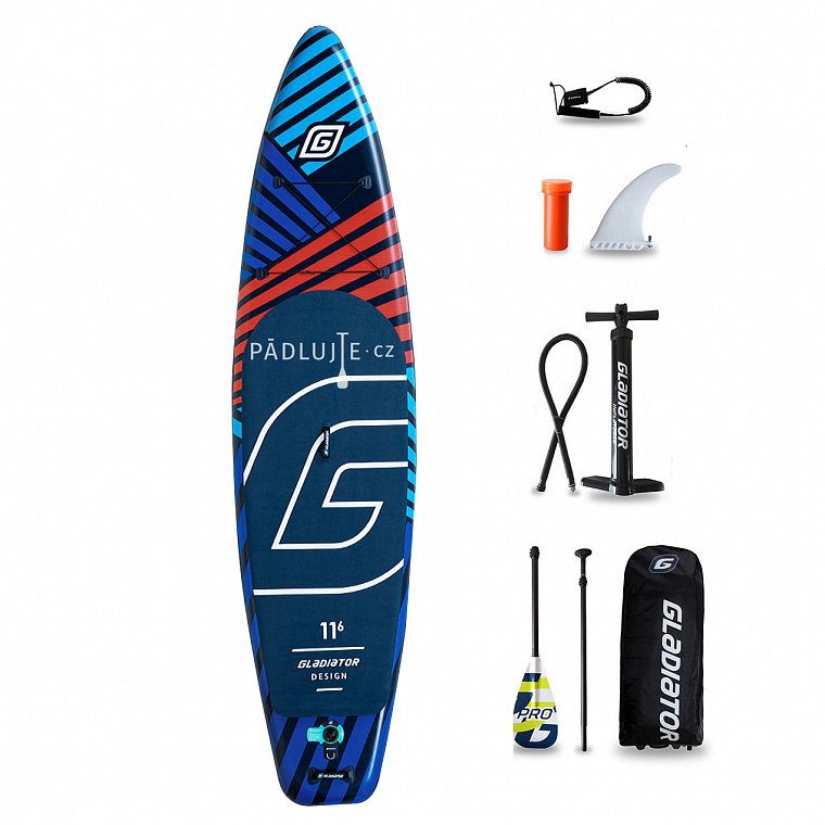 Paddleboard GLADIATOR PRO DESIGN 11'6 s karbon pádlem - nafukovací paddleboard