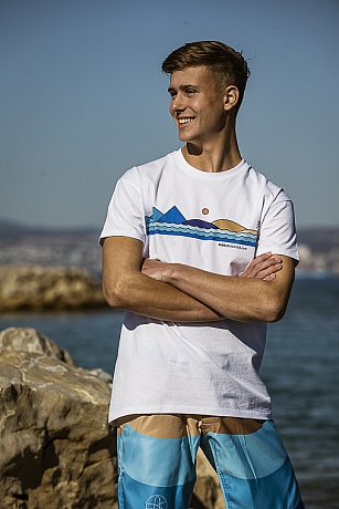 Tričko pánské PADDLEFASHION.COM WHITE bavlna krátký rukáv