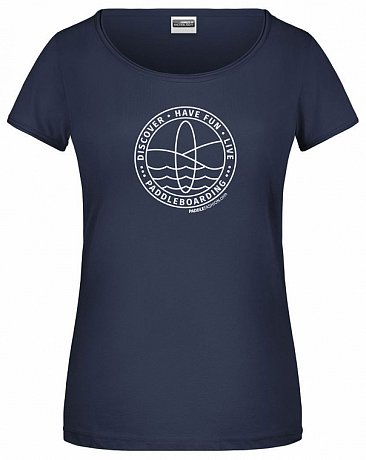 Tričko dámské PADDLEBOARDING STAMP NAVY Bio bavlna krátký rukáv