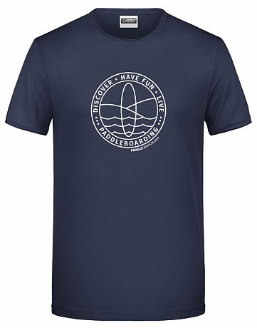 Tričko pánské PADDLEBOARDING STAMP NAVY Bio bavlna krátký rukáv