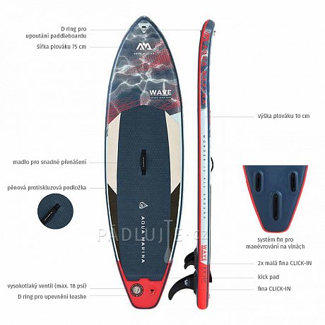 Paddleboard AQUA MARINA Wave 8'8''x30''x4''