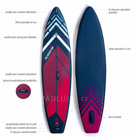 Paddleboard GLADIATOR PRO 11'4 - nafukovací