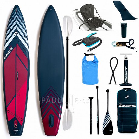 Paddleboard GLADIATOR PRO 12'6 TOURING s pádlem - nafukovací