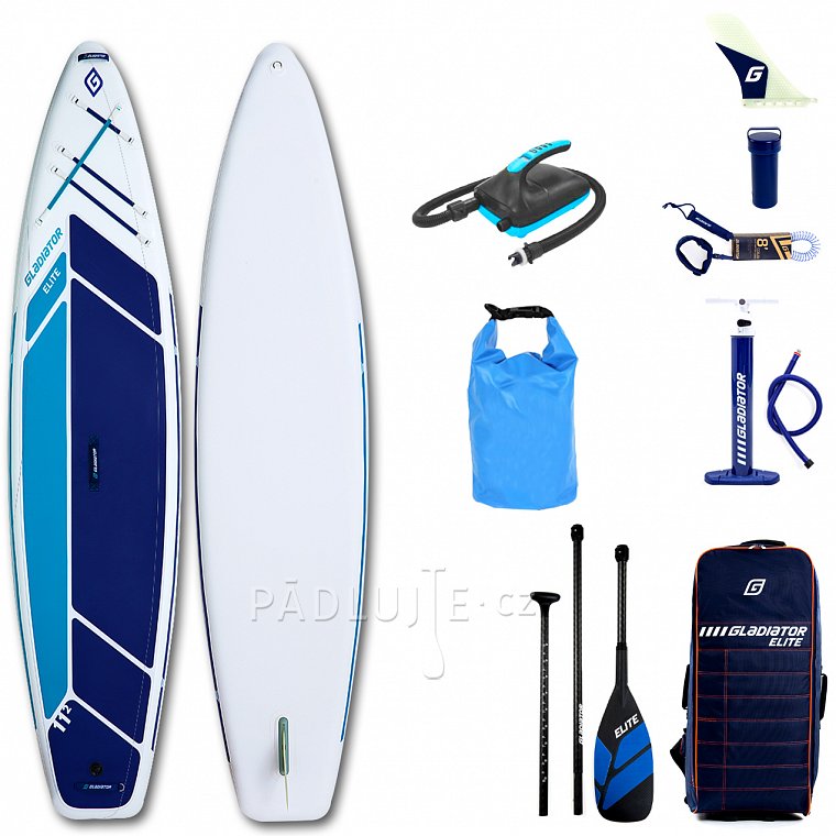 Paddleboard GLADIATOR ELITE 11'2 s karbon pádlem model 2022 - nafukovací