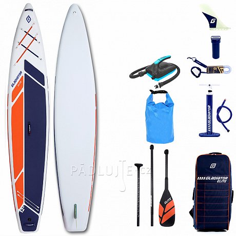 Paddleboard GLADIATOR ELITE 12'6 Sport s karbon pádlem - nafukovací