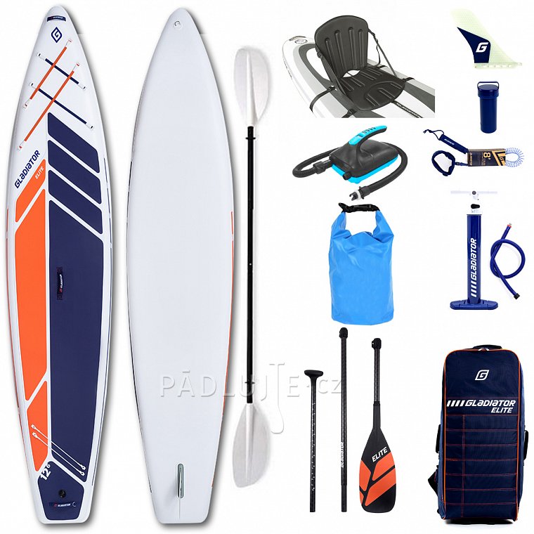 Paddleboard GLADIATOR ELITE 12'6 Touring s karbon pádlem model 2022  - nafukovací