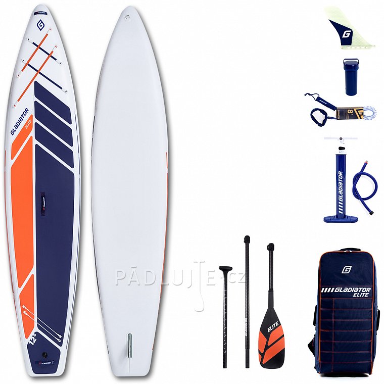 Paddleboard GLADIATOR ELITE 12'6 Touring s karbon pádlem model 2022  - nafukovací