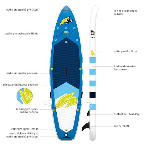 Paddleboard F2 AXXIS 11'6 COMBO BLUE s pádlem - nafukovací paddleboard