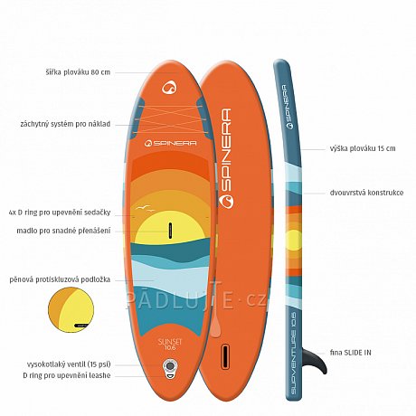 Paddleboard SPINERA SUPVENTURE SUNSET 10'6 DLT - nafukovací paddleboard