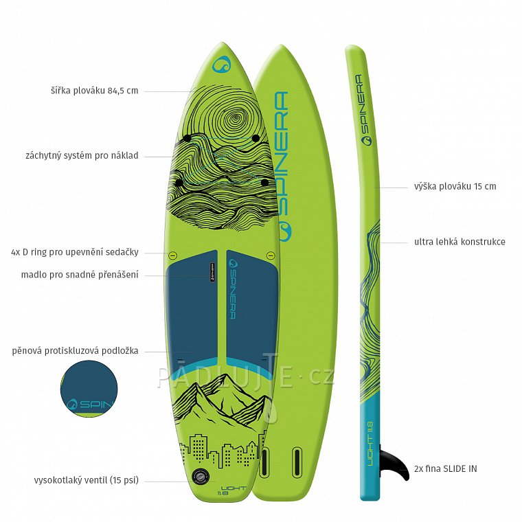 Paddleboard SPINERA SUP LIGHT 11'8 ULT - nafukovací paddleboard