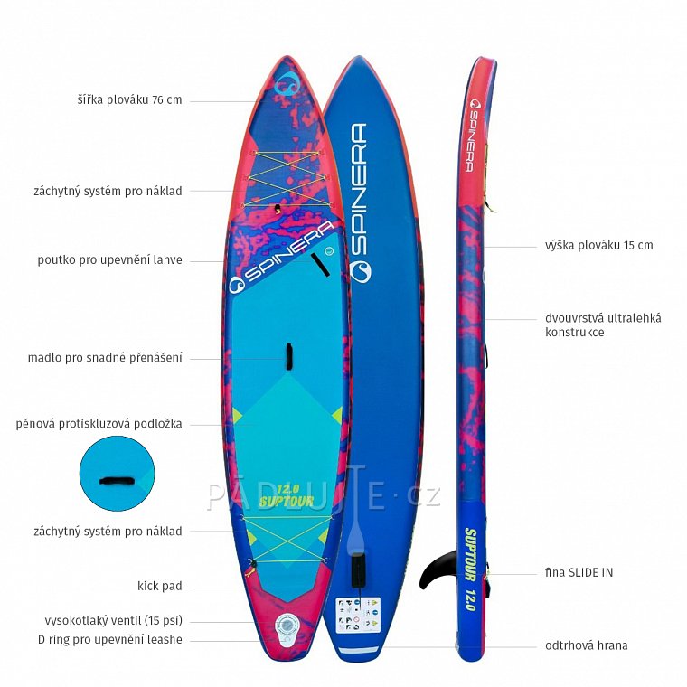 Paddleboard SPINERA SUP SUPTOUR 12'0 - nafukovací paddleboard