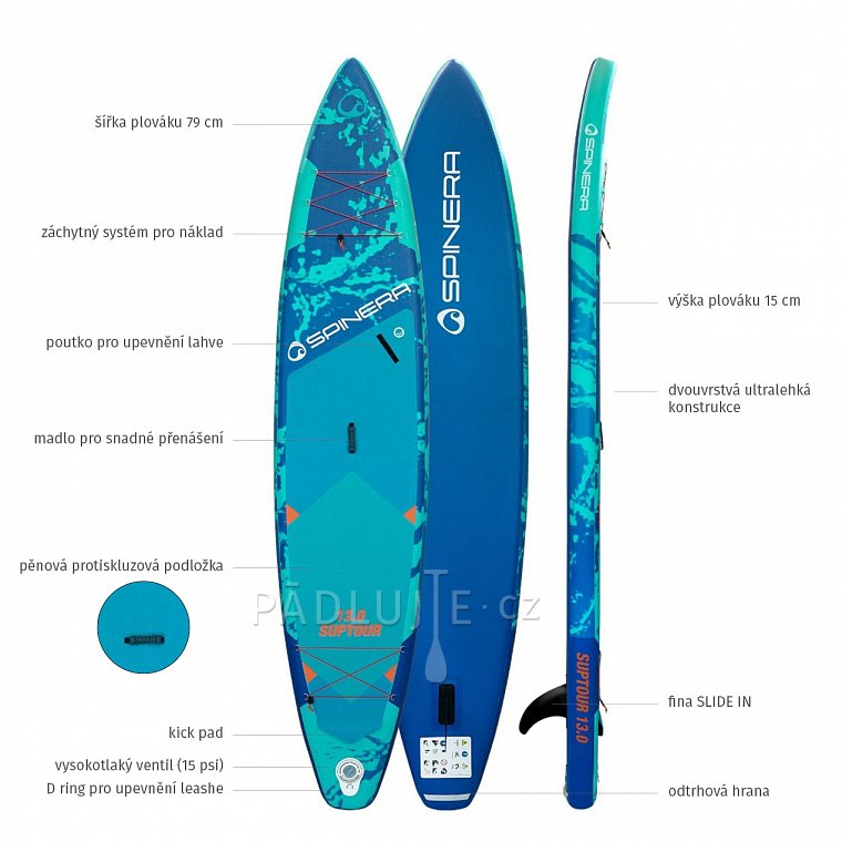 Paddleboard SPINERA SUP SUPTOUR 13'0 - nafukovací paddleboard