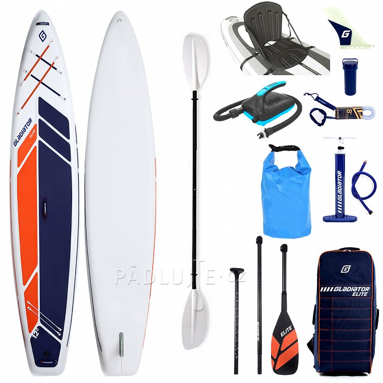 Paddleboard GLADIATOR ELITE 12'6 Light s karbon pádlem model 2022 - nafukovací paddleboard