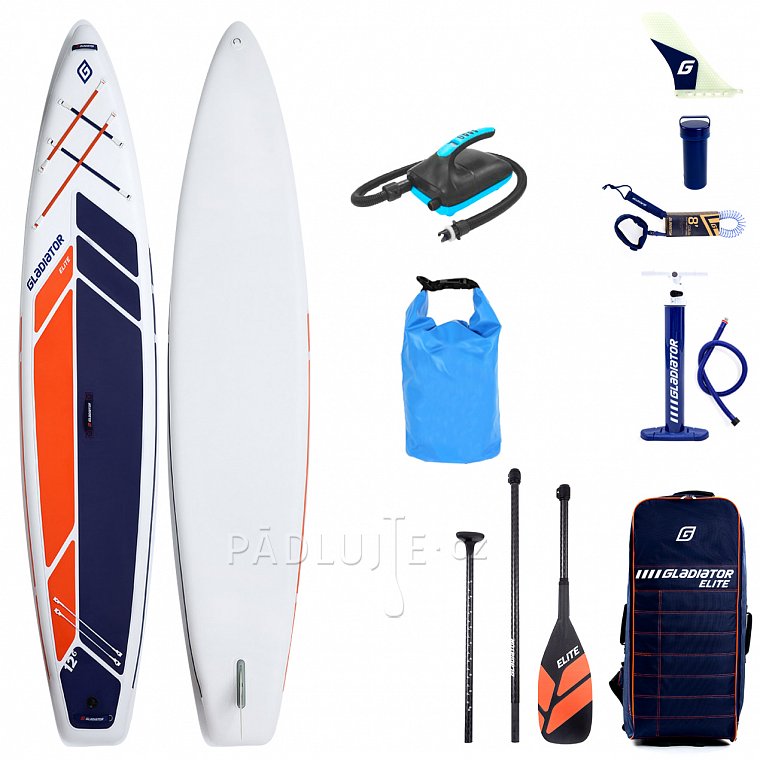 Paddleboard GLADIATOR ELITE 12'6 Light s karbon pádlem model 2022 - nafukovací paddleboard