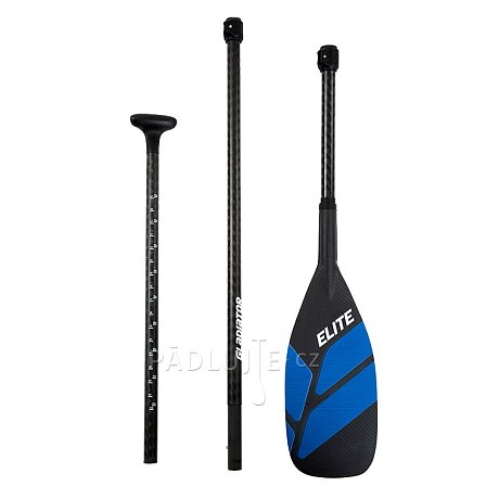 Pádlo GLADIATOR ELITE BLUE karbonové 3-dílné nastavitelné - pádlo pro paddleboard