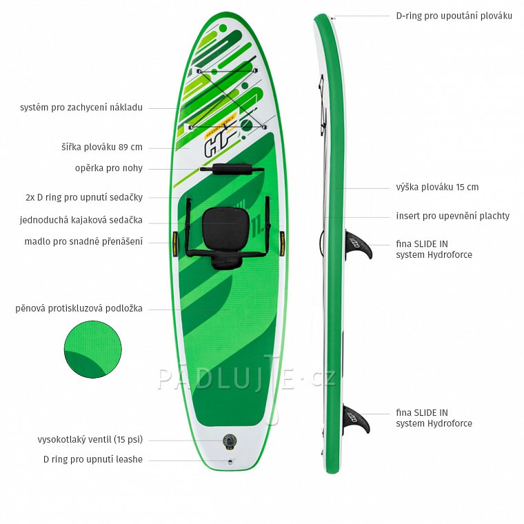 Paddleboard HYDRO FORCE FREESOUL COMBO 11'2 WindSUP s pádlem - nafukovací paddleboard