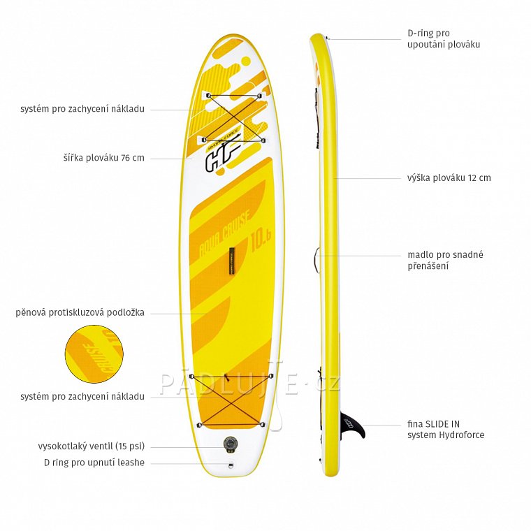 Paddleboard HYDRO FORCE AQUA CRUISER TECH 10'6 s pádlem - nafukovací paddleboard