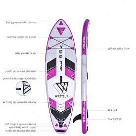 Paddleboard WATTSUP  JELLY 9'6 - nafukovací paddleboard s pádlem