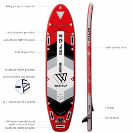 Paddleboard WATTSUP SEAL 12'8 s pádlem - nafukovací paddleboard