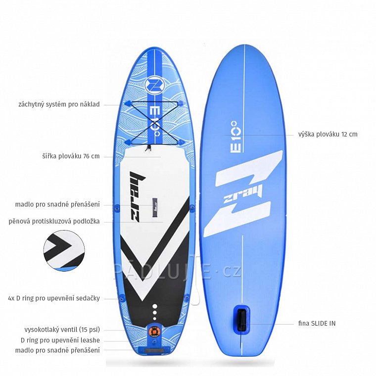 Paddleboard ZRAY E10 s pádlem - nafukovací paddleboard