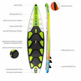 Paddleboard BODY GLOVE Raptor+ 10'8 s pádlem - nafukovací paddleboard