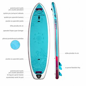 Paddleboard BODY GLOVE Oasis 11'0 s pádlem - nafukovací paddleboard