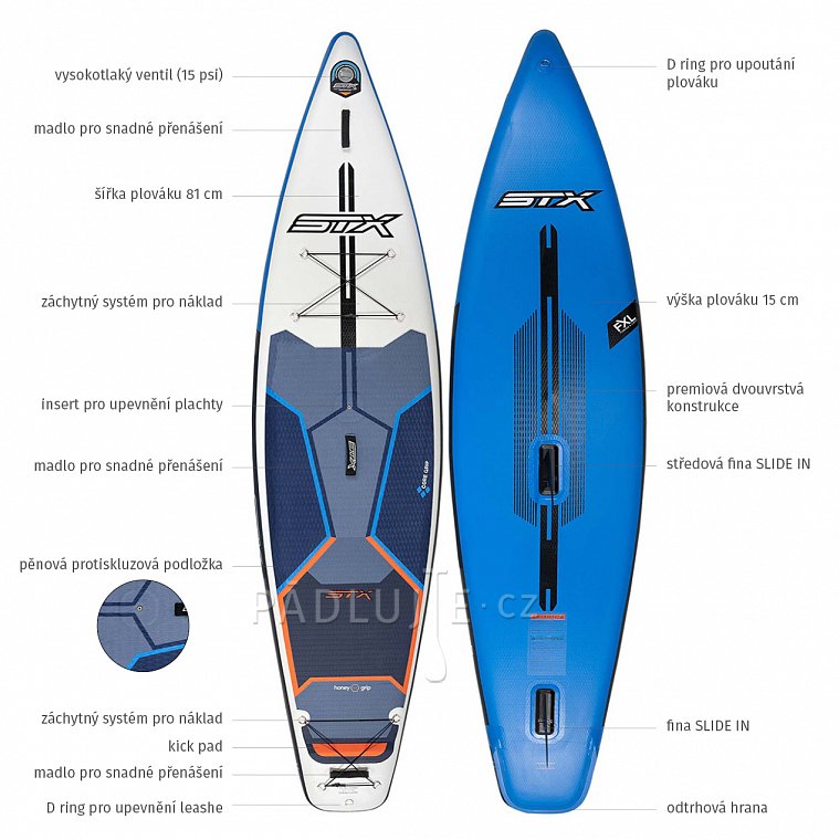 Paddleboard STX WS Tourer 11'6 WindSUP s pádlem 2022 - nafukovací paddleboard a windsurfing