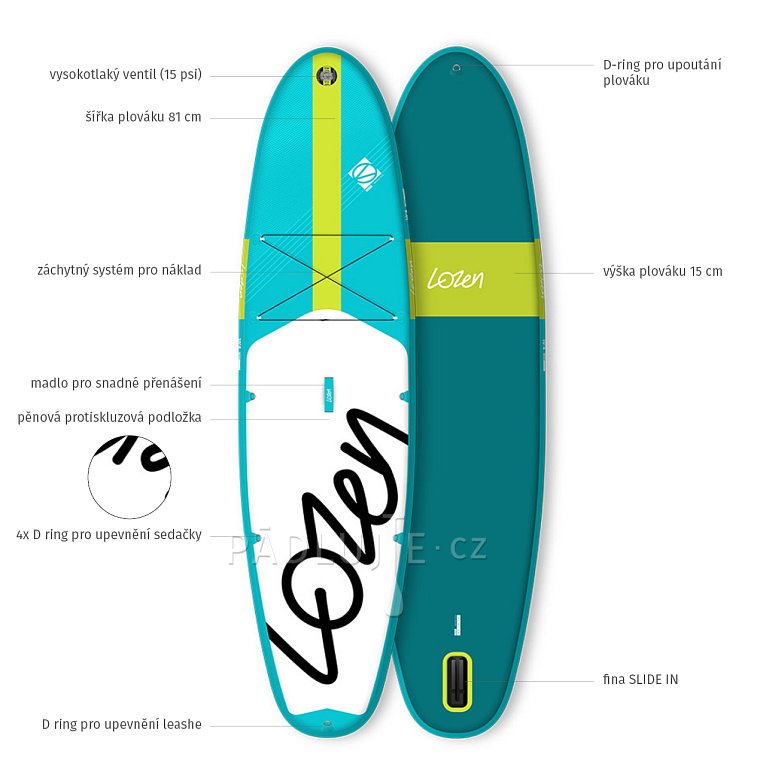 LOZEN 10'4 s pádlem - nafukovací paddleboard