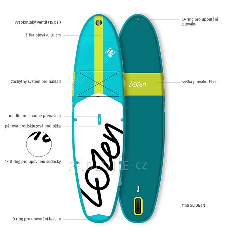 LOZEN 10'4 s pádlem - nafukovací paddleboard
