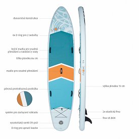 Paddleboard MOAI MULTI-PERSON 12'4 - nafukovací paddleboard