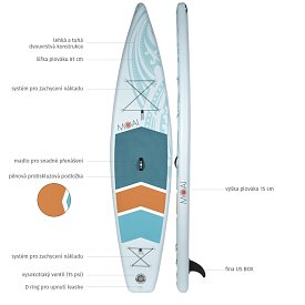 Paddleboard MOAI Touring 12'6 - nafukovací paddleboard