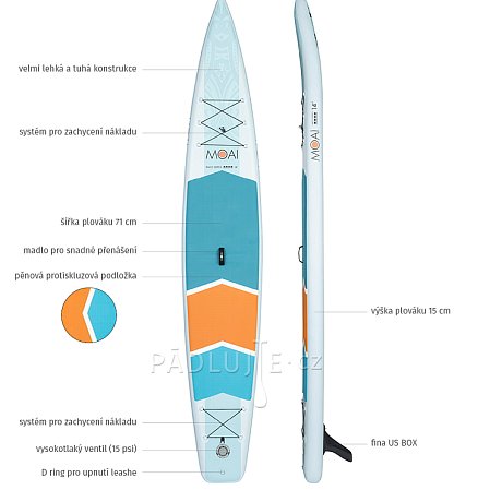 Paddleboard MOAI TOURING 14'0 - nafukovací paddleboard