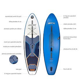 Paddleboard STX WindSUP Cruiser 10’4” s pádlem - nafukovací paddleboard a windsurfing