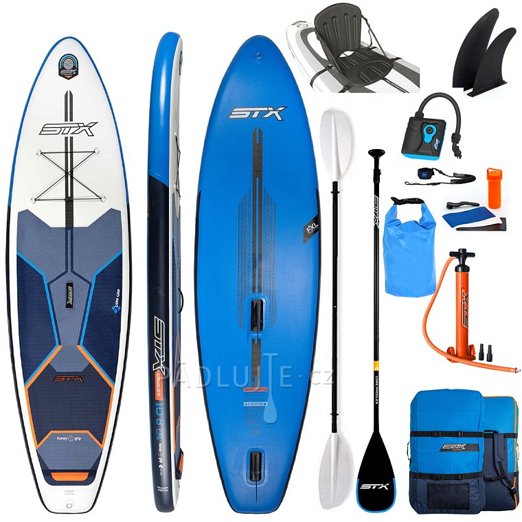 Paddleboard STX WindSUP Hybrid Cruiser 10’8” s pádlem - nafukovací paddleboard a windsurfing