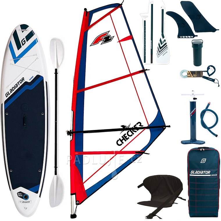 Paddleboard GLADIATOR WindSUP 10'7  komplet s plachtou - nafukovací paddleboard, windsurfing i kajak