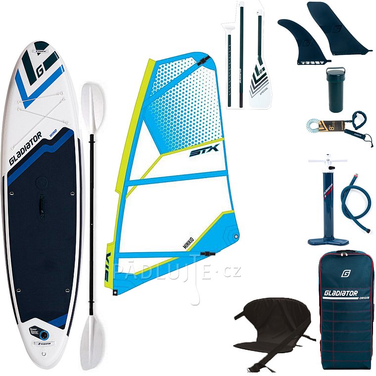 Paddleboard GLADIATOR WindSUP 10'7  komplet s plachtou - nafukovací paddleboard, windsurfing i kajak