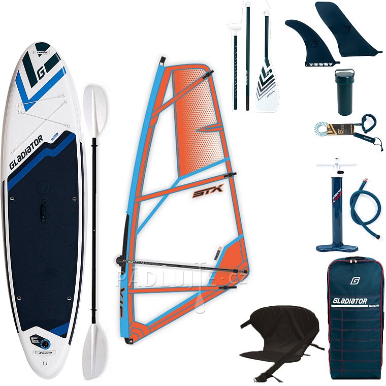 Paddleboard GLADIATOR WindSUP 10'7  komplet s plachtou - nafukovací paddleboard, windsurfing i kajak