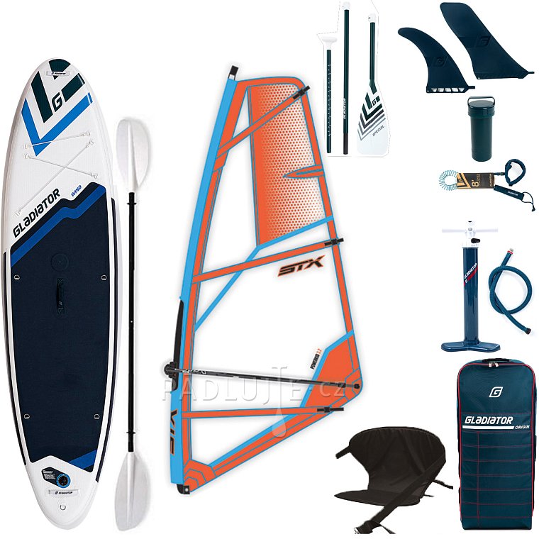 Paddleboard GLADIATOR WindSUP 10'7  komplet s plachtou - nafukovací paddleboard, windsurfing i kajak