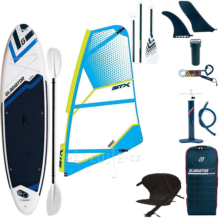 Paddleboard GLADIATOR WindSUP 10'7  komplet s plachtou - nafukovací paddleboard, windsurfing i kajak