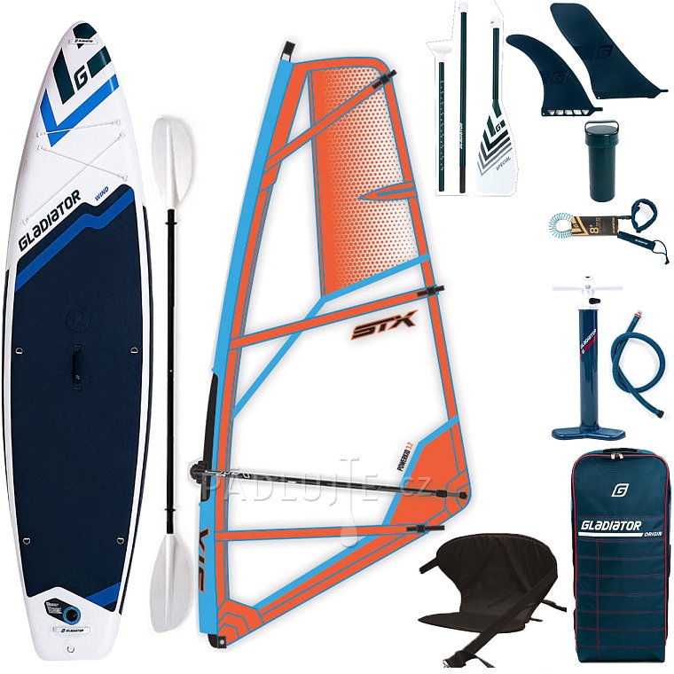 Paddleboard GLADIATOR WindSUP 11'6  komplet s plachtou - nafukovací paddleboard, windsurfing i kajak