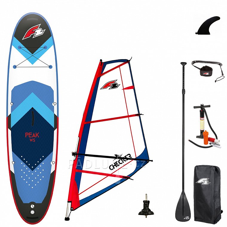 Paddleboard F2 PEAK WINDSURF 11'7 BLUE komplet s plachtou - nafukovací paddleboard a windsurfing