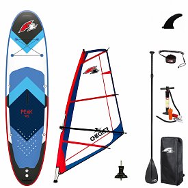 Paddleboard F2 PEAK WINDSURF 11'7 BLUE komplet s plachtou - nafukovací paddleboard a windsurfing