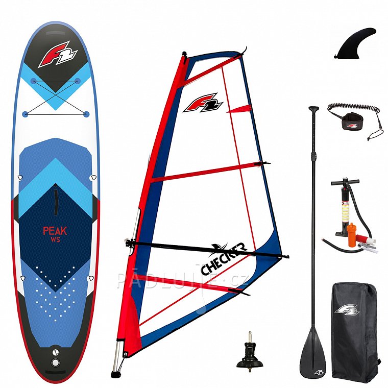 Paddleboard F2 PEAK WINDSURF 11'7 BLUE komplet s plachtou - nafukovací paddleboard a windsurfing