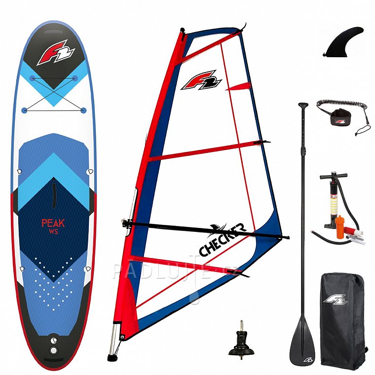 Paddleboard F2 PEAK WINDSURF 11'7 BLUE komplet s plachtou - nafukovací paddleboard a windsurfing